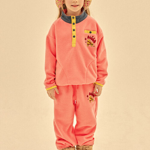 Roller Disco Fleece Anorak_Pink Set