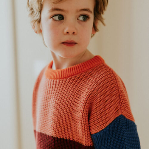 Color Block Sweater - BOOGIE WOOGIE (PO)