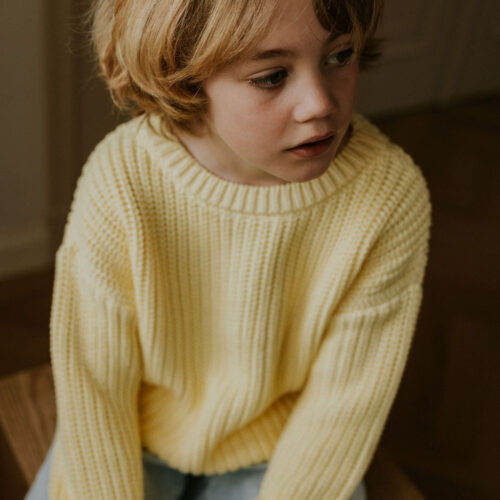 Chunky Knitted Sweater - VANILLA