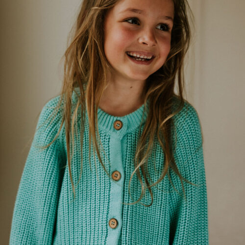 Raglan Cardigan - AQUA
