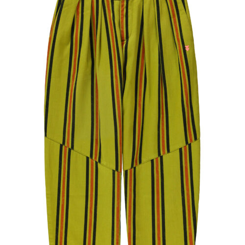 Trousers | Olive green w/ stripes