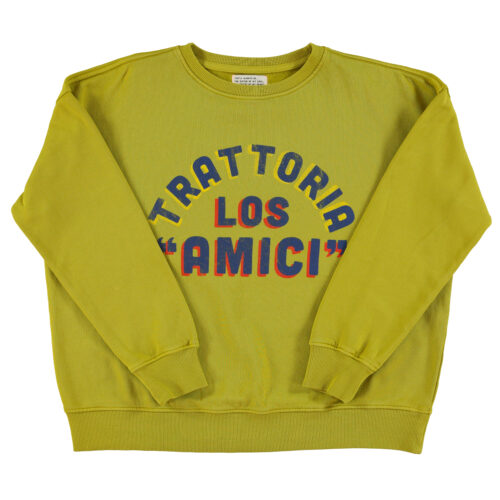 Sweatshirt |Olive green w/ "Los Amici" print