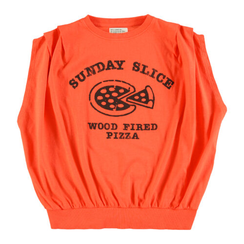 Sleeveless fitted top | Orange