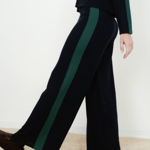 Stripe Knitted Women Trousers