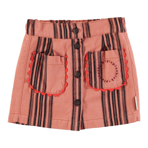 Short skirt | Pink w/ black stripes