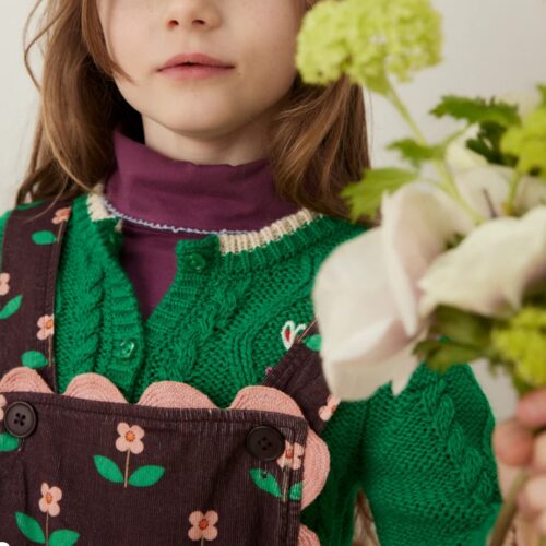 Lison cardigan cable knit Green